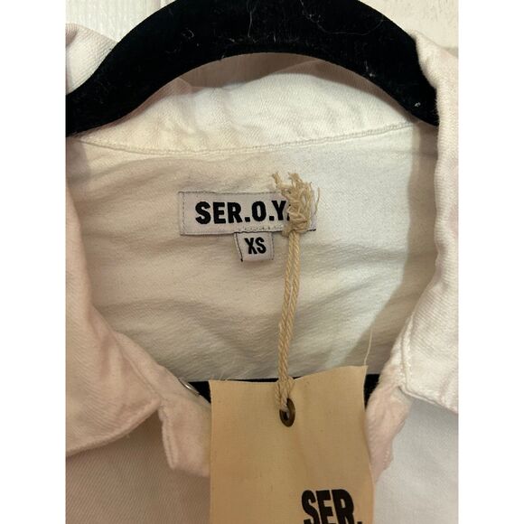 NWT SER.O.YA ROMEO OVERSIZED JACKET Size XS NEW! - White, Happy Face Logo Street - Picture 9 of 12